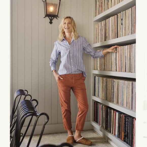 Frank & Eileen WICKLOW The Italian Chino Italian Performance Twill Size: 4 RUST - Picture 11 of 16